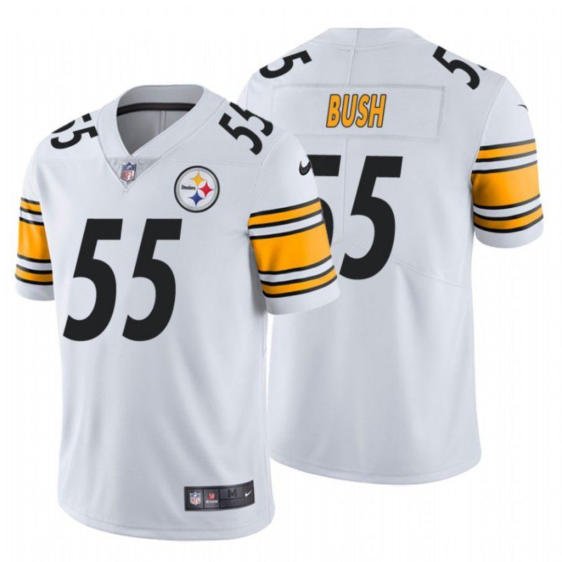 Men Pittsburgh Steelers #55 Devin Bush Nike White Limited NFL Jersey->pittsburgh steelers->NFL Jersey
